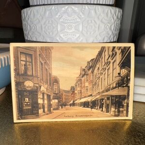 Vintage Postcard Aalborg Denmark Bispensgade Birthday 1916 Stenders Forlag 35242